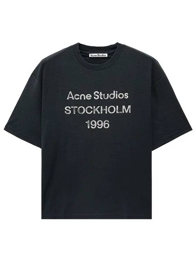 Logo Print Cotton Short Sleeve T-Shirt Fade Black - ACNE STUDIOS - BALAAN 2