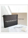 split logo clutch bag black - GIVENCHY - BALAAN.