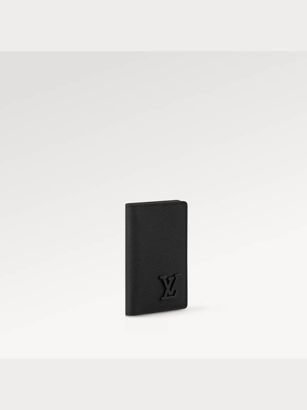 Aerogram Pocket Organizer Card Wallet Black - LOUIS VUITTON - BALAAN 4