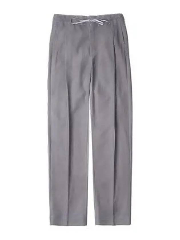 Women's Stitching Drawstring Wool Straight Pants Grey - MAISON MARGIELA - BALAAN 2