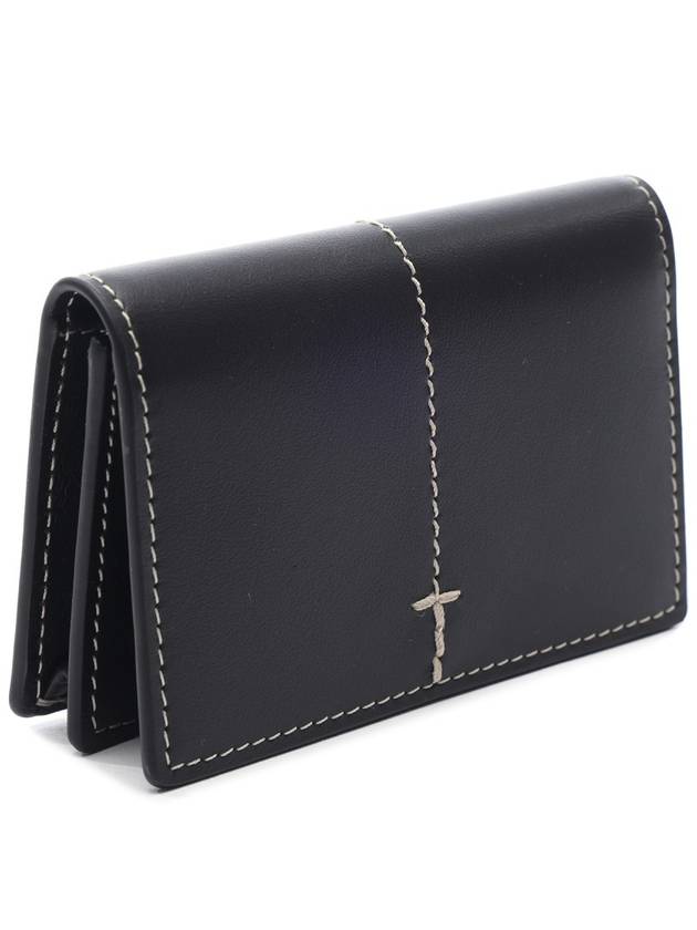 Business Leather Card Wallet Black - TOD'S - BALAAN 4