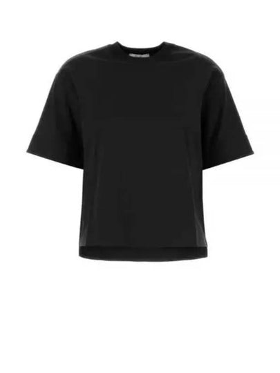 Logo Cotton Short Sleeve T-Shirt Black - MAX MARA - BALAAN 2