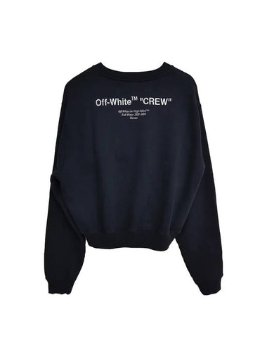 Women’s Logo Print Cotton Sweatshirt Black - OFF WHITE - BALAAN 1