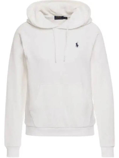 Women's Embroidered Logo Long Sleeve Hoodie White - POLO RALPH LAUREN - BALAAN 2