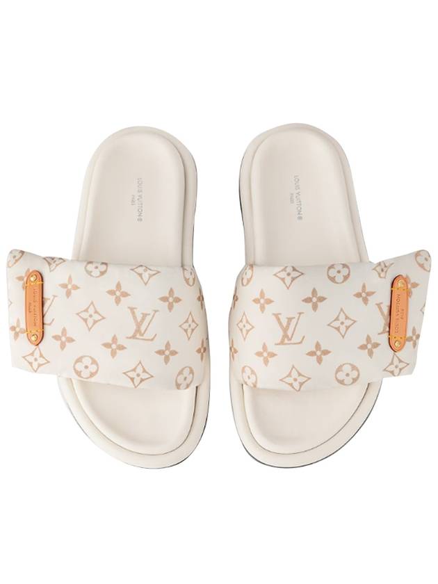 Women s Flat Mules Full Pillow Comfort Sandals Ivory - LOUIS VUITTON - BALAAN 9