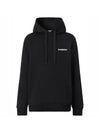 EKD-print cotton-blend hoodie in black - BURBERRY - BALAAN 1