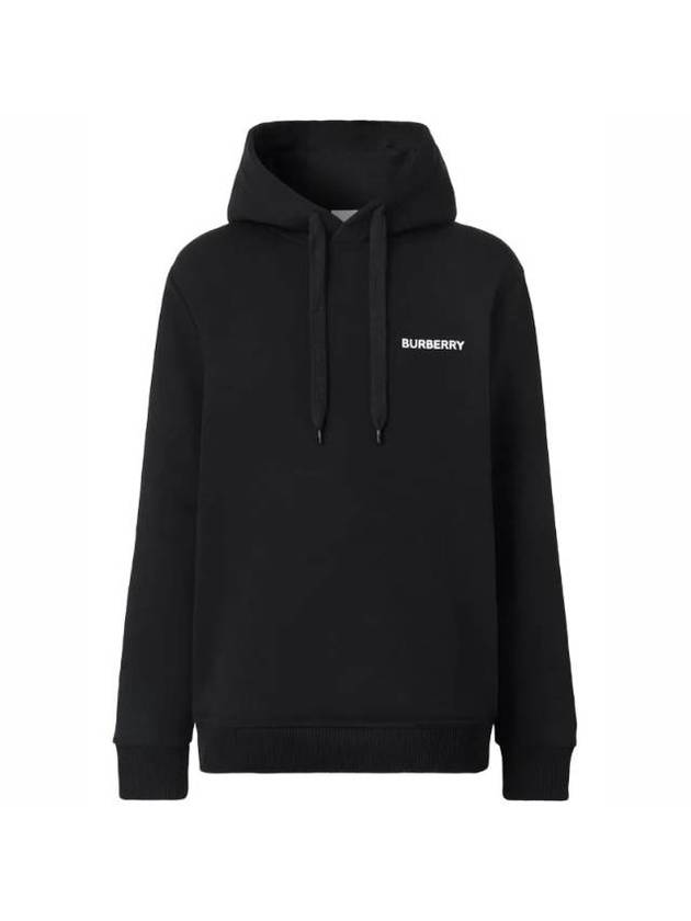 EKD Print Cotton Blend Hoodie Black - BURBERRY - BALAAN 1