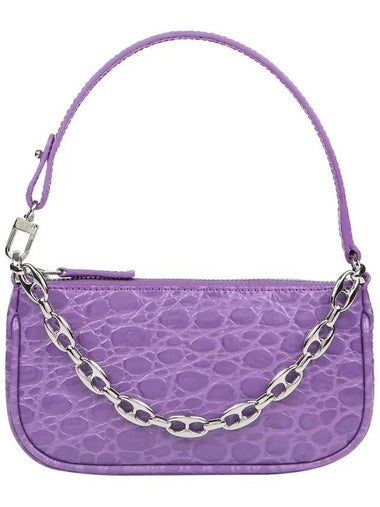 Mina Rachel Mini Shoulder Bag Purple - BY FAR - BALAAN 1