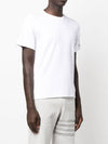 4-Bar Striped Cotton Short Sleeve T-Shirt White - THOM BROWNE - BALAAN 4