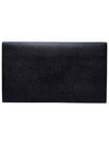 Women s 565739 Gold Logo Monogram Black Leather Uptown Clutch Bag - SAINT LAURENT - BALAAN 2