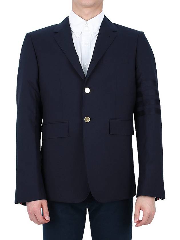 Plain Weave Suiting 4 Bar Classic Sport Jacket Dark Blue - THOM BROWNE - BALAAN 2