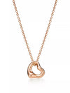 Open Heart Pendant Necklace Rose Gold - TIFFANY & CO. - BALAAN 2