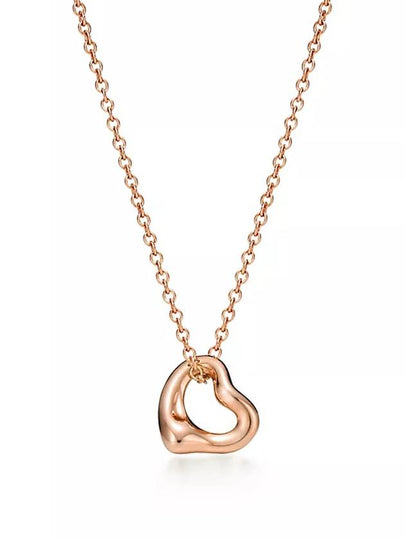 Open Heart Pendant Necklace Rose Gold - TIFFANY & CO. - BALAAN 2