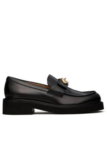 V Logo Locker Loafers Black - VALENTINO - BALAAN 2