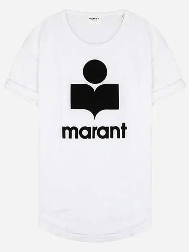 24SS TS0004FA A1N09E 20WH Coldy Linen Logo T-Shirt White　 997023 - ISABEL MARANT - BALAAN 1