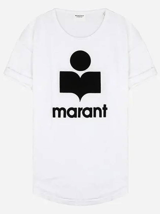 24SS TS0004FA A1N09E 20WH Coldy Linen Logo T-Shirt White　 997023 - ISABEL MARANT - BALAAN 1