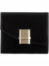 Fiamma Compact Leather Half Wallet Black - SALVATORE FERRAGAMO - BALAAN 2