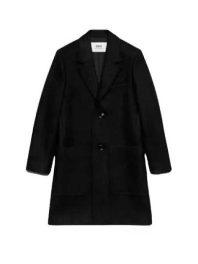 Two Button Wool Single Coat Black - AMI - BALAAN 2