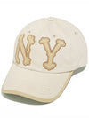 NY Emblem Washed BB Cap Ivory - OGARP - BALAAN 3