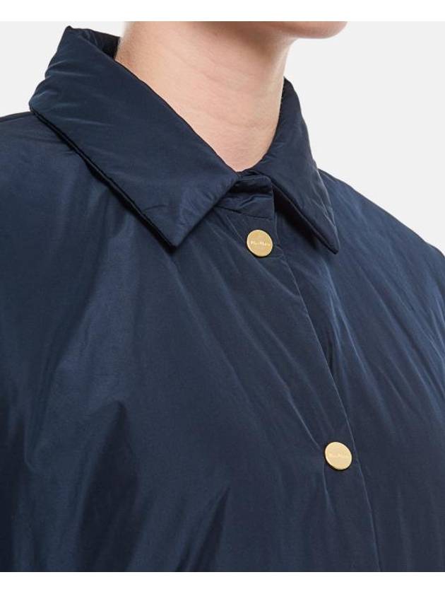 Greenca Water Repellent Shirt Jacket Navy - MAX MARA - BALAAN 4