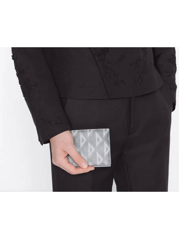 CD Diamond Canvas Half Wallet Grey - DIOR - BALAAN 5