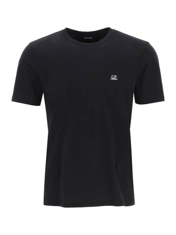 Mini Logo Printing Short Sleeve T-Shirt Black - CP COMPANY - BALAAN 1