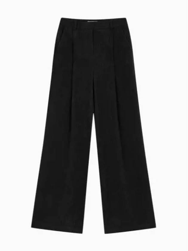 Jeans Soft Touch Corduroy Chino Straight Pants Black - CALVIN KLEIN - BALAAN 2