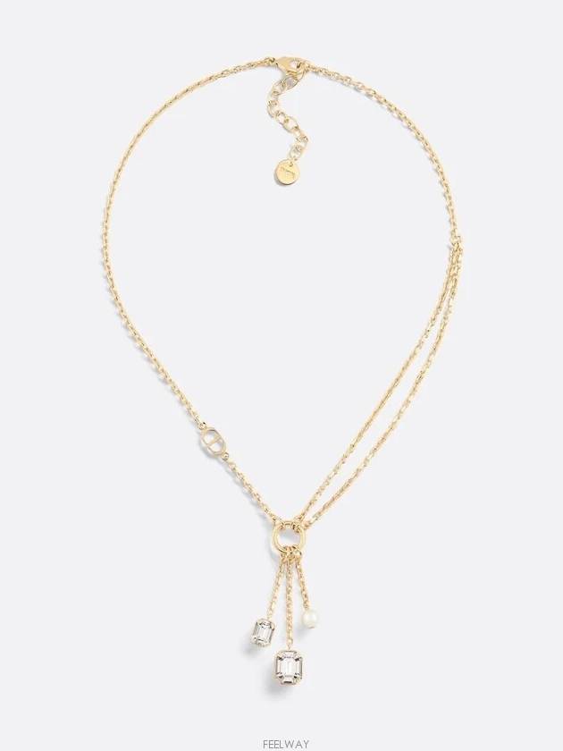 Women PETIT CD Pearl Chain Necklace Gold N3048WOMCY D03S - DIOR - BALAAN 2