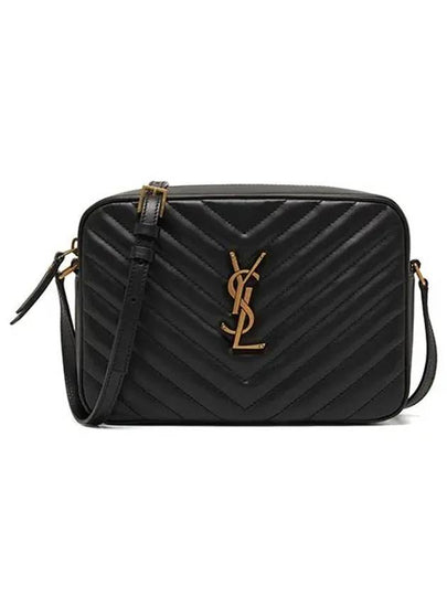 Lou Logo Quilting Cross Bag Black - SAINT LAURENT - BALAAN 2