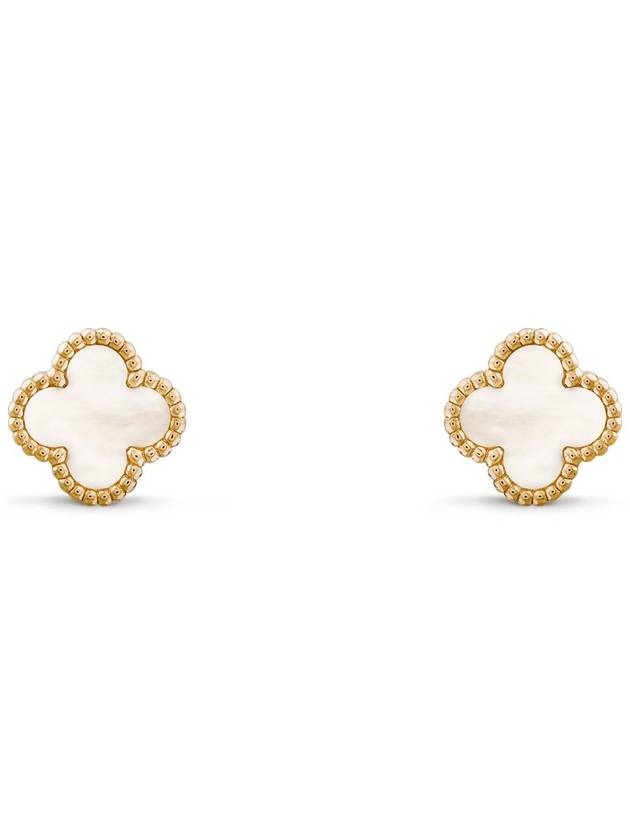 Sweet Alhambra Earrings Gold White - VANCLEEFARPELS - BALAAN 2