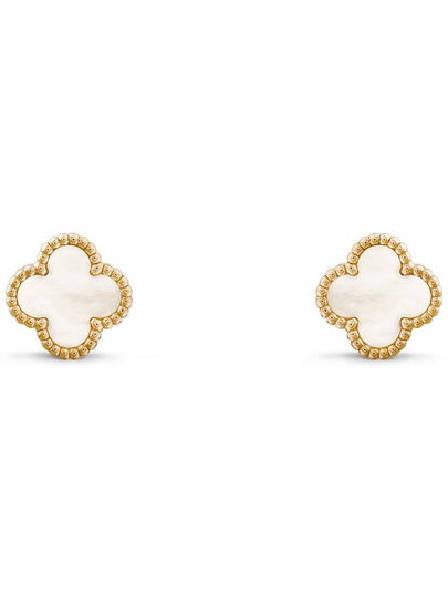 Sweet Alhambra Earrings Gold White - VANCLEEFARPELS - BALAAN 2