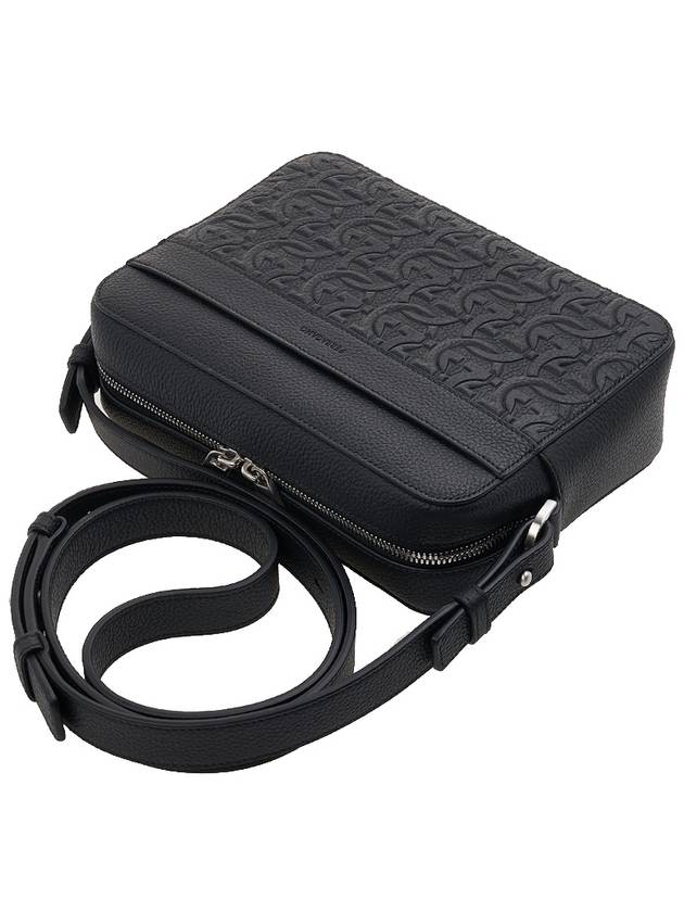 Embossed Gancini Pattern Cross Bag Black - SALVATORE FERRAGAMO - BALAAN 5