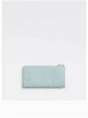 Intrecciato Zipper Long Wallet Teal Washed - BOTTEGA VENETA - BALAAN 2