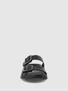 Cozmo Leather Slippers Black - ECCO - BALAAN 3