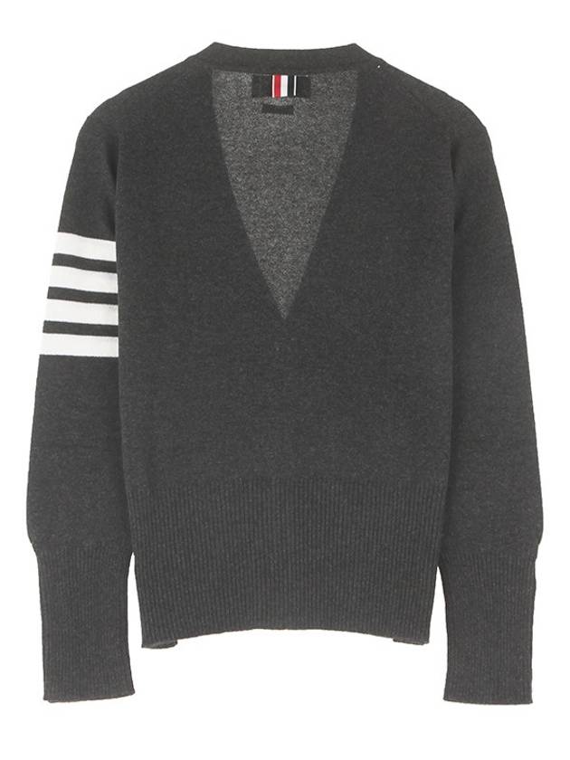 Men's Diagonal Classic Cashmere Cardigan Dark Grey - THOM BROWNE - BALAAN 3