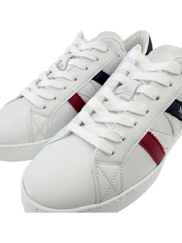 Men's Monaco M Leather Low Top Sneakers White - MONCLER - BALAAN 5