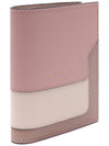 Color Block Leather Half Wallet Pink - MARNI - BALAAN 4