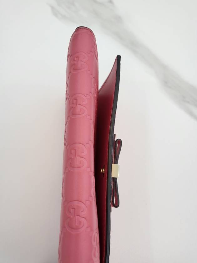 Cima Signature Pink Long Wallet 388679 - GUCCI - BALAAN 6