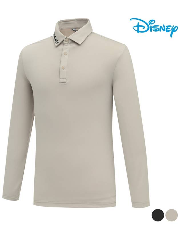 Disney Collar Lettering Basic Long Sleeve Collar T-Shirt DO1MTS004 - DISNEY GOLF - BALAAN 1