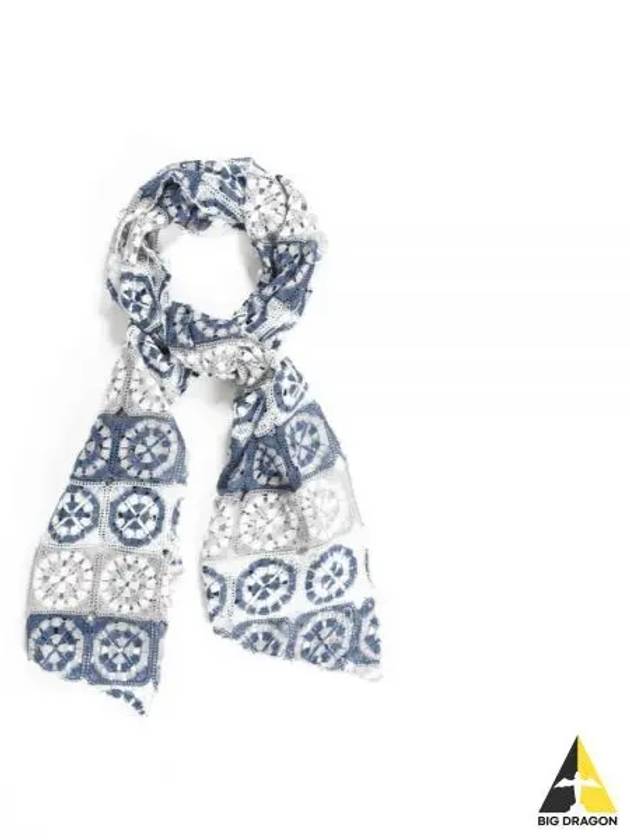 Long Scarf A BlueGrey Polyester Crochet 24S1H001 OR388 IB003 - ENGINEERED GARMENTS - BALAAN 1