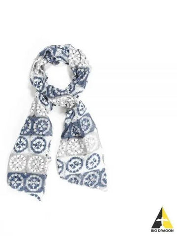 Long Scarf A BlueGrey Polyester Crochet 24S1H001 OR388 IB003 - ENGINEERED GARMENTS - BALAAN 1