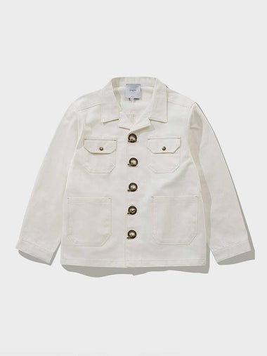 Cornmill Rigid Denim Jacket Ivory - FFEFF STUDIO - BALAAN 1