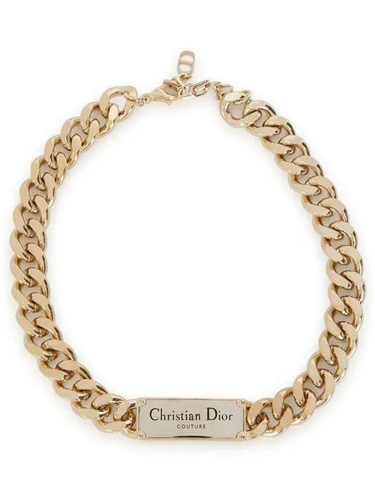 Couture Chain Link Necklace Gold - DIOR - BALAAN 2