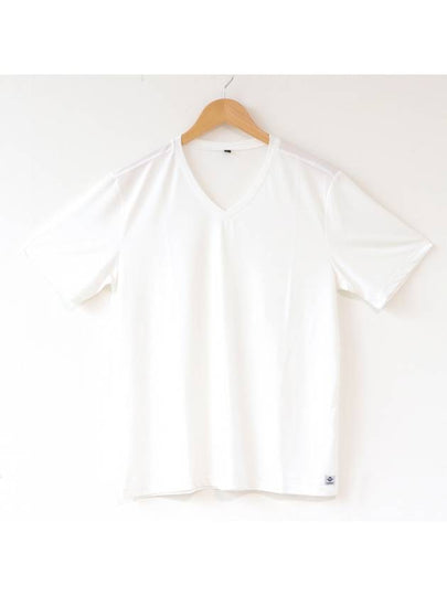 V-Neck Short Sleeve T-Shirt White - SUPENER - BALAAN 2