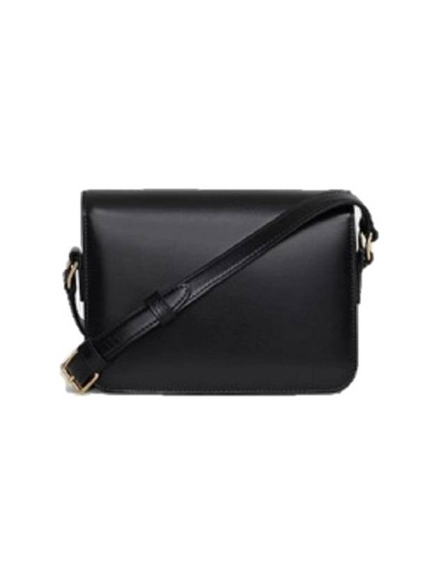 Teen Triomphe Shiny Calfskin Cross Bag Black - CELINE - BALAAN 4