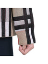 Check Technical Cotton Blend Cardigan Archive Beige - BURBERRY - BALAAN 8