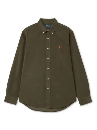 Custom fit corduroy shirt green - POLO RALPH LAUREN - BALAAN 1