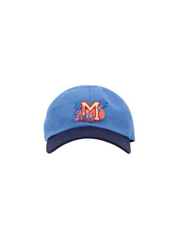 M Patch Two-Tone Cotton Ball Cap Blue - MARNI - BALAAN 2