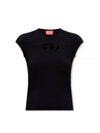 T Angie Peekaboo Logo Short Sleeve T-Shirt Black - DIESEL - BALAAN 2