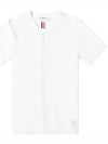 Men's Center Back Striped Short Sleeve T-Shirt White - THOM BROWNE - BALAAN 3